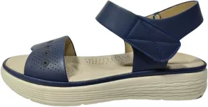 Women's Comfort Platform Sandals, Perforated PU Leather Upper, Lightweight Cushioned Sole, Brown