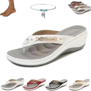 Women's Comfortable Breathable Mesh Orthopedic Sports Slippers - Arch Support, Summer Non-Slip Sandals for Women