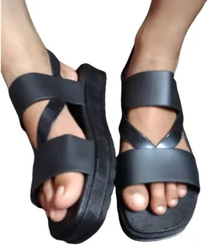 Women's Comfortable Walking Sandals, Platform Ankle Strap, Casual Wedge
