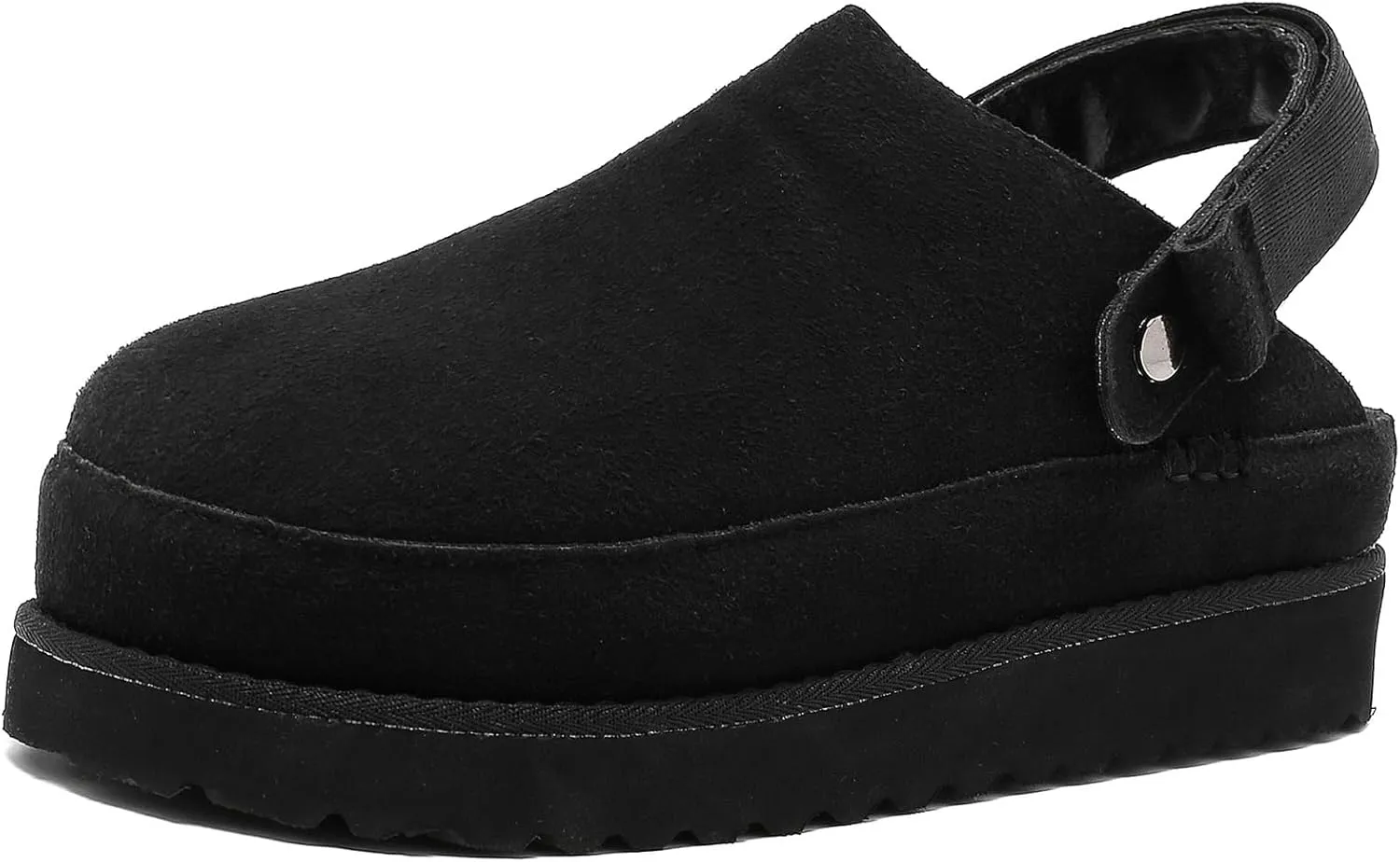 Women’s Genuine Suede Clogs – Platform Mules with Memory Foam, Adjustable Slip-On Sandals, Lightweight Orthopedic Arch Support Sandals, Indoor/Outdoor Slides Footwear