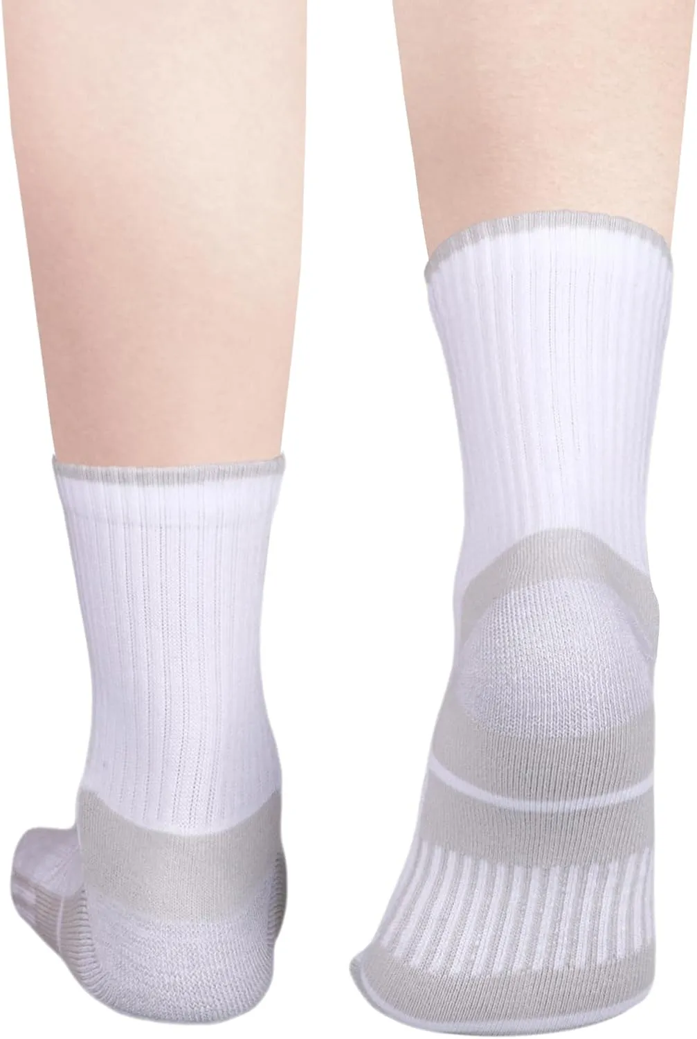 Womens Gym Tennis Casual Everyday Work Training Athletic Socks For Women, Moisture Wicking Cushioned Crew Socks