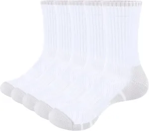 Womens Gym Tennis Casual Everyday Work Training Athletic Socks For Women, Moisture Wicking Cushioned Crew Socks