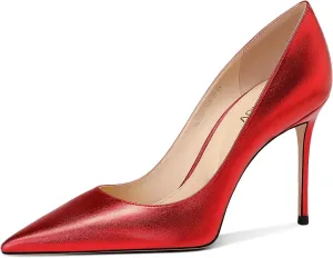 Women's High Heel Pumps Elegant Stiletto Heels with Cushioned Insole for Party and Office Comfortable Slip-On Design Ideal for Formal and Casual Occasions