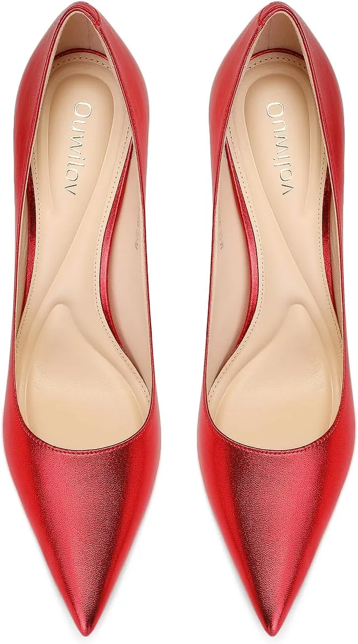 Women's High Heel Pumps Elegant Stiletto Heels with Cushioned Insole for Party and Office Comfortable Slip-On Design Ideal for Formal and Casual Occasions