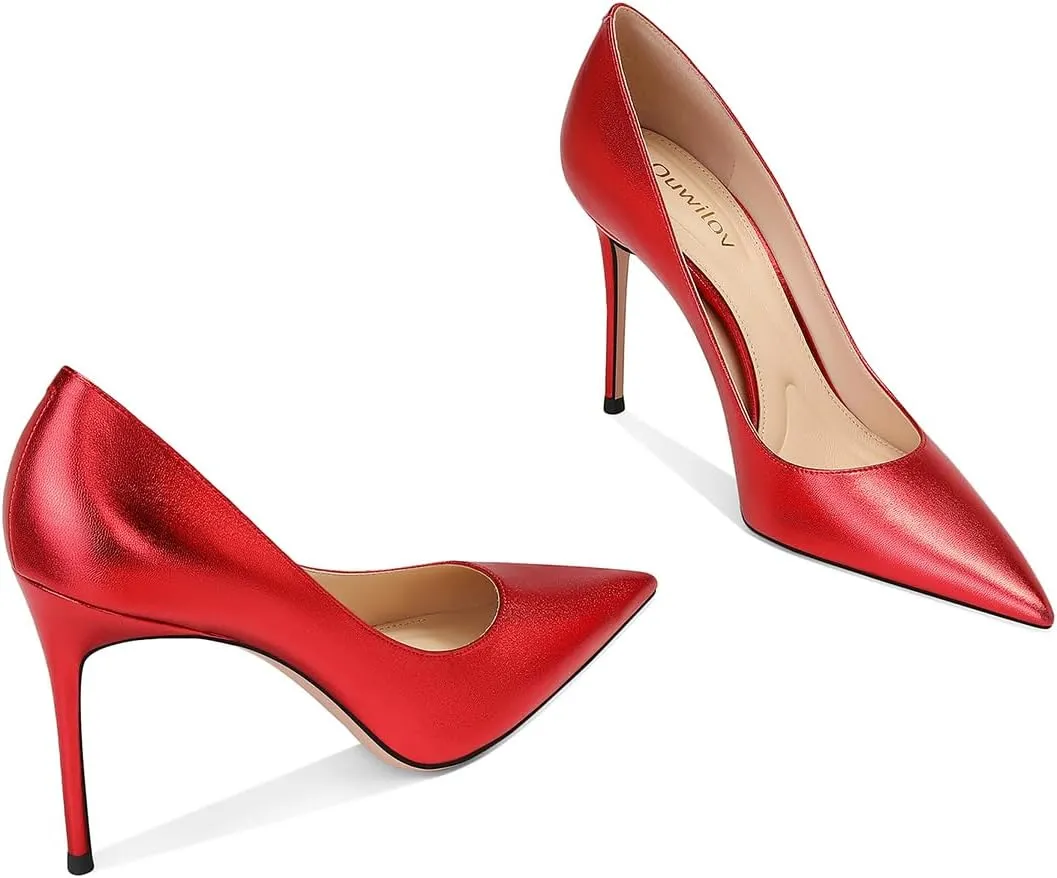 Women's High Heel Pumps Elegant Stiletto Heels with Cushioned Insole for Party and Office Comfortable Slip-On Design Ideal for Formal and Casual Occasions