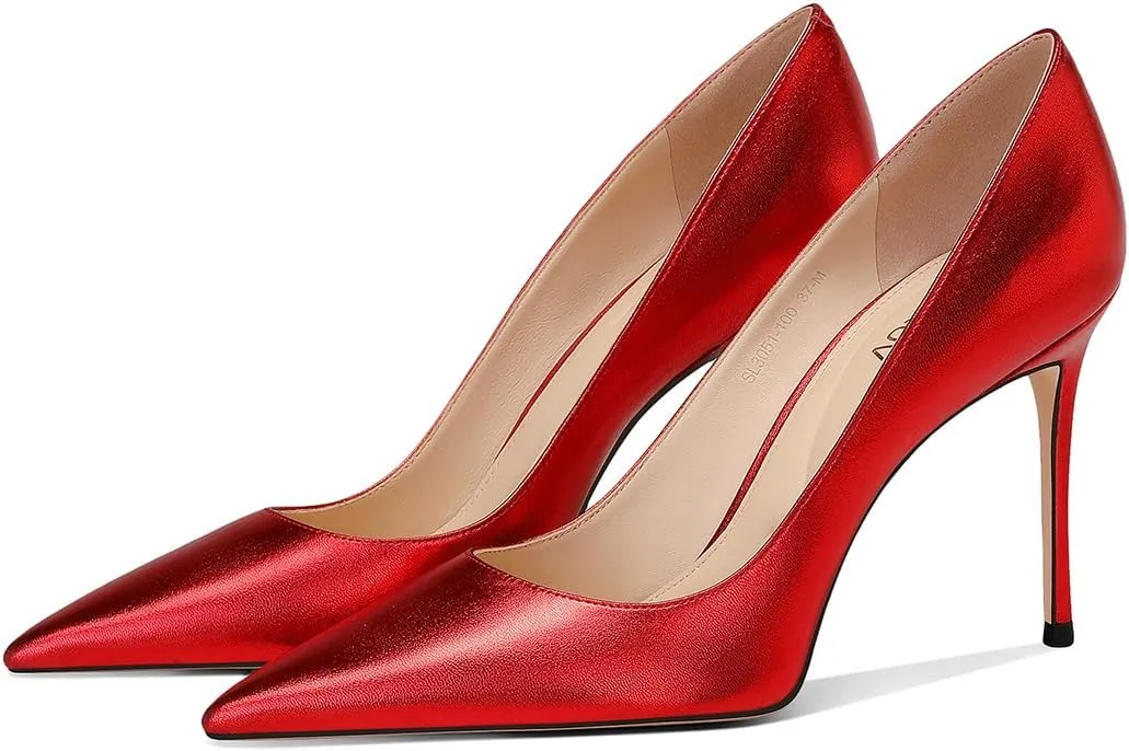 Women's High Heel Pumps Elegant Stiletto Heels with Cushioned Insole for Party and Office Comfortable Slip-On Design Ideal for Formal and Casual Occasions