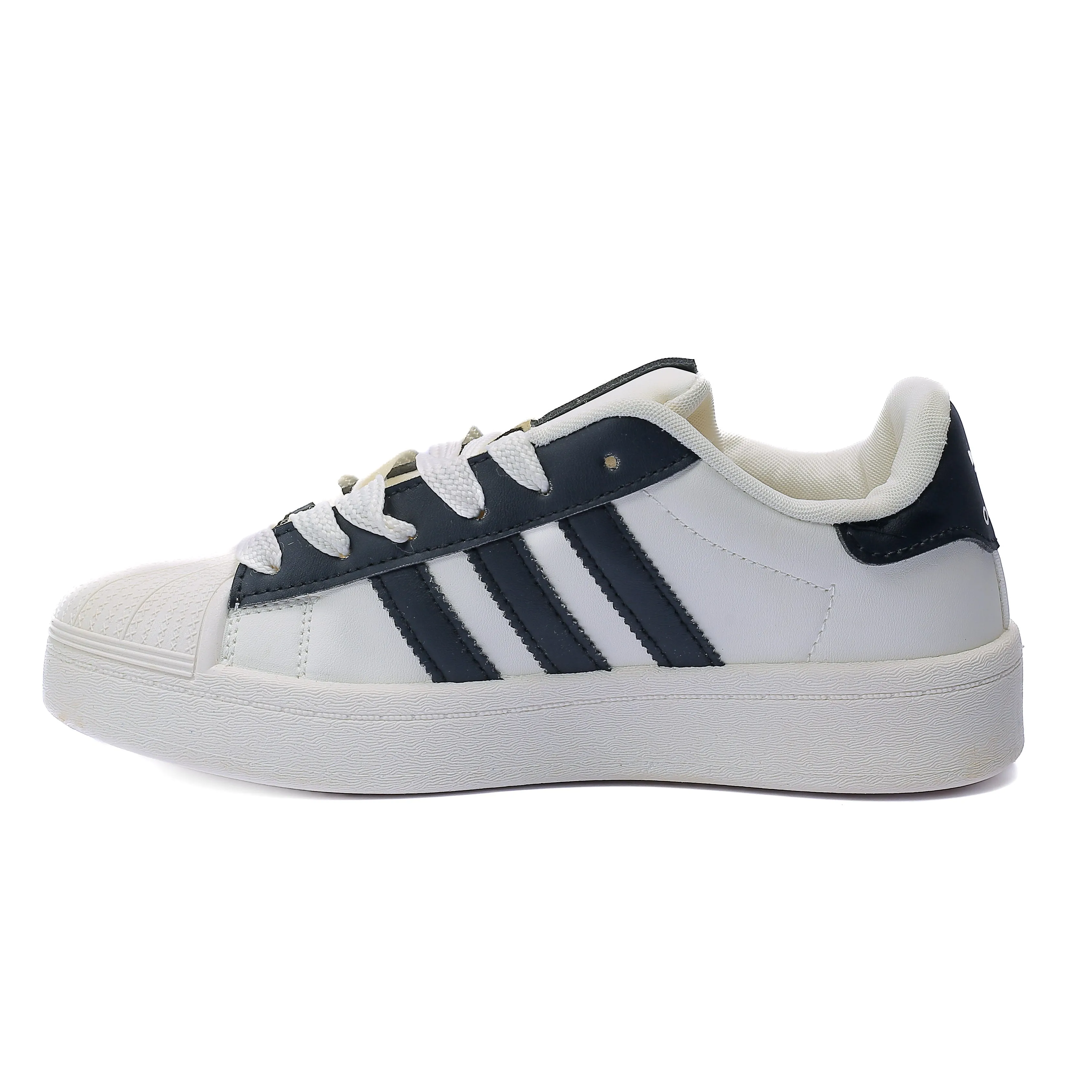 Women's Lace-up Sneaker in white and Black