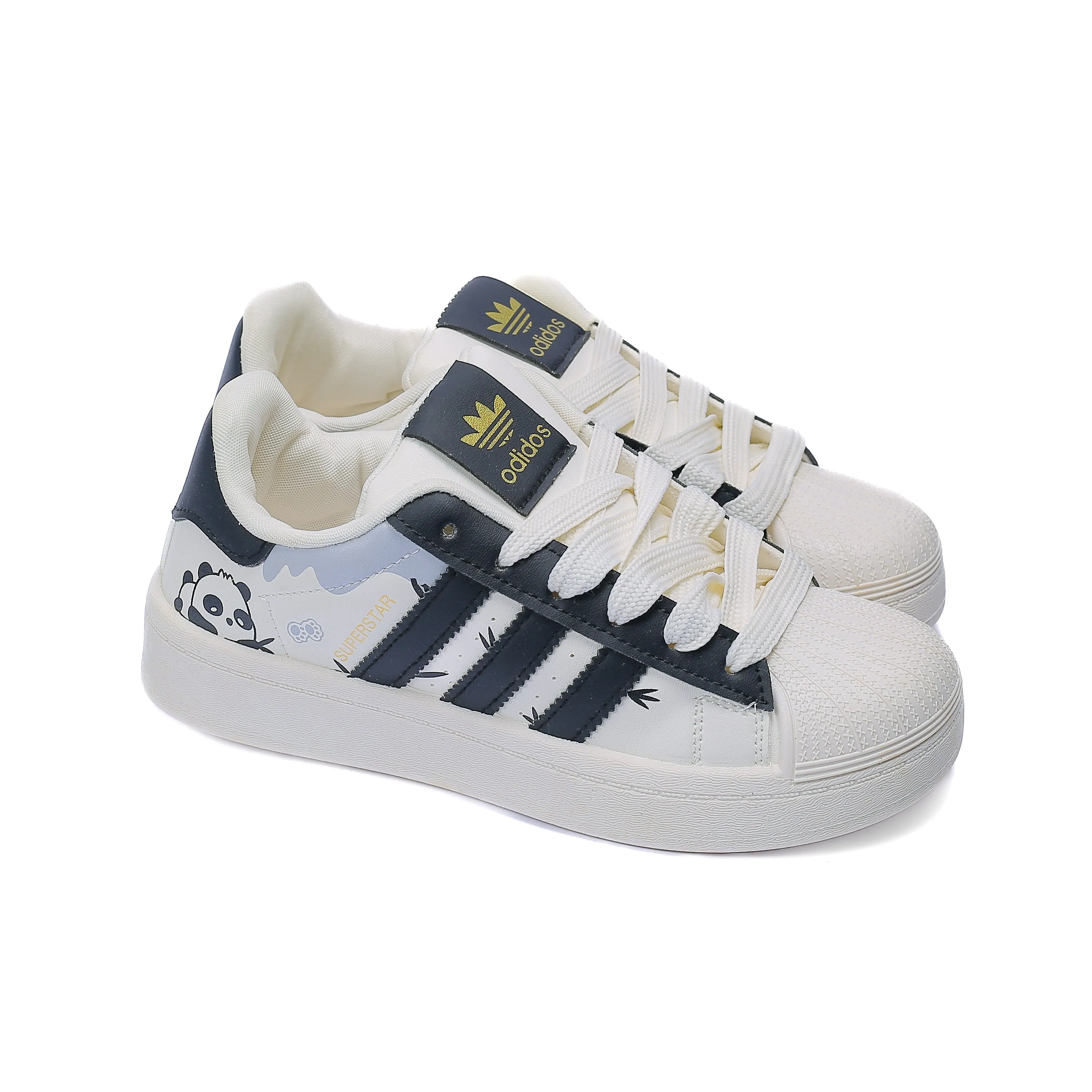 Women's Lace-up Sneaker in white and Black