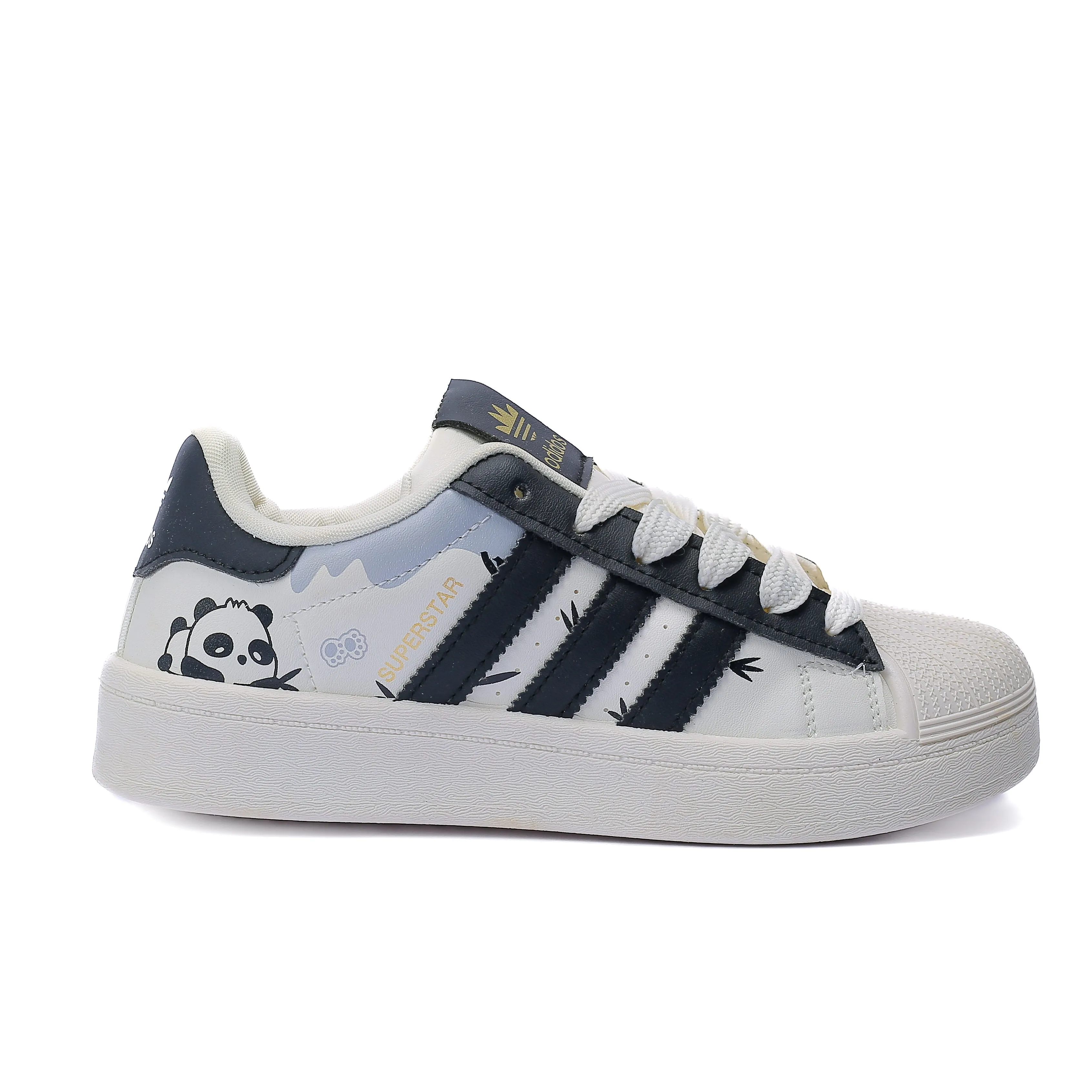 Women's Lace-up Sneaker in white and Black