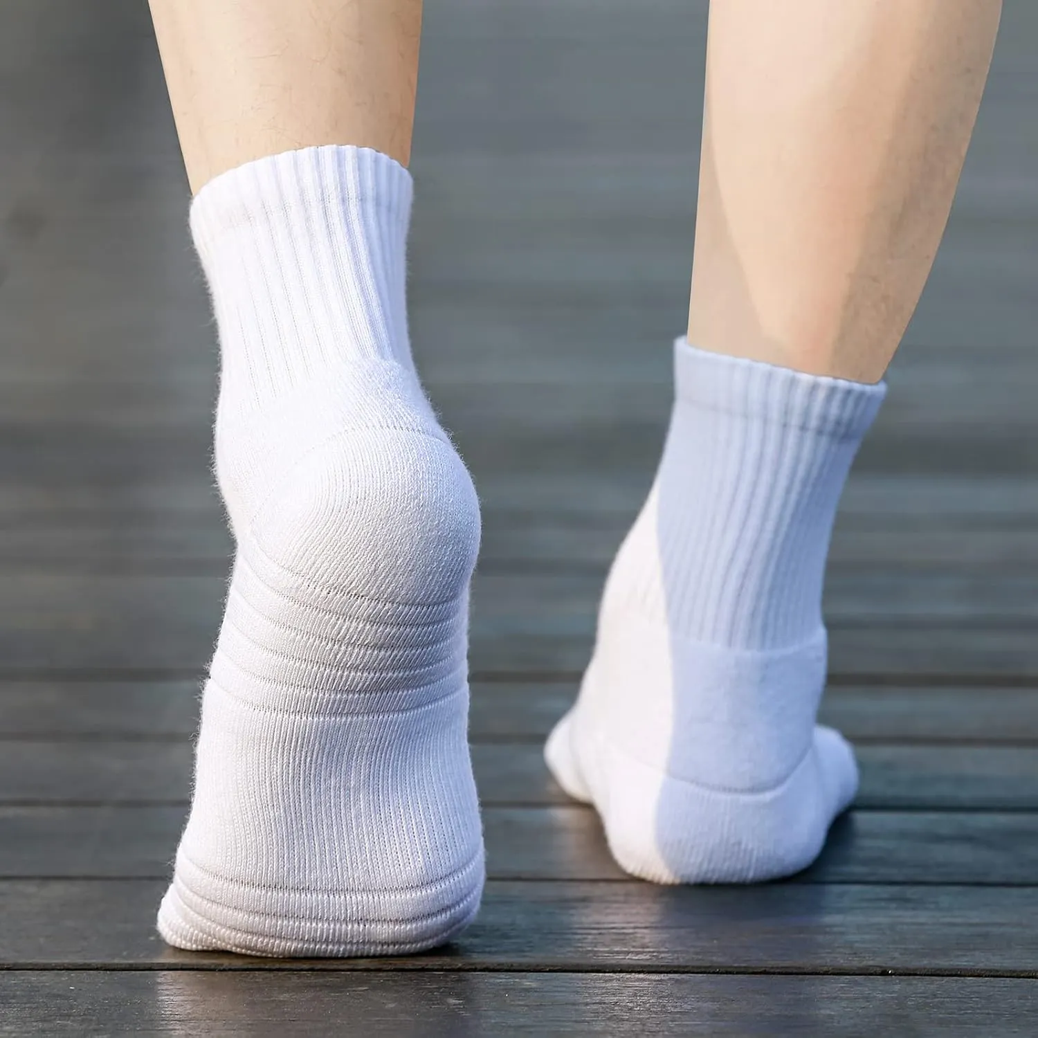 Womens Moisture Wicking Cushioned Cotton Casual Everyday Work Gym Training Athletic Crew Socks for Women, 5 Pairs