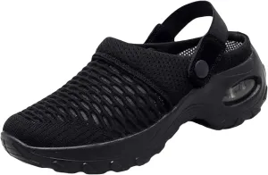 Women's Orthopedic Clogs with Air Cushion Summer Support Mesh Mules Sneaker Sandals Reduce Back and Knee Pressure Walking Shoes Lightweight Slippers Outdoor Walking Sandals