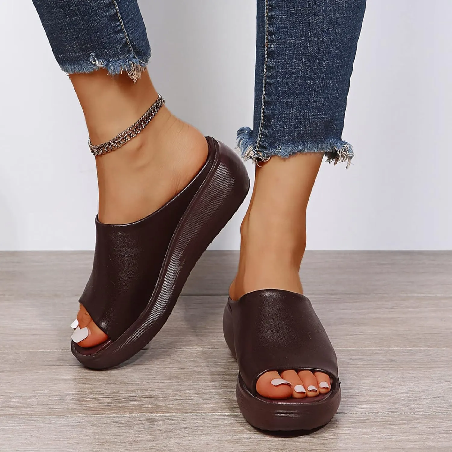 Womens Orthopedic Sandals with Arch Support Wedge Open Toe Ladies Platform Dressy Casual Comfortable Outdoor Shoes
