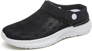 Women's Orthopedic Shoes Summer Breathable Mesh Slippers Lightweight Non Slip Gym Workout Running Shoes Comfortable Arch Support Mules Slip On Walking Clogs with Plantar Fasciitis Soles