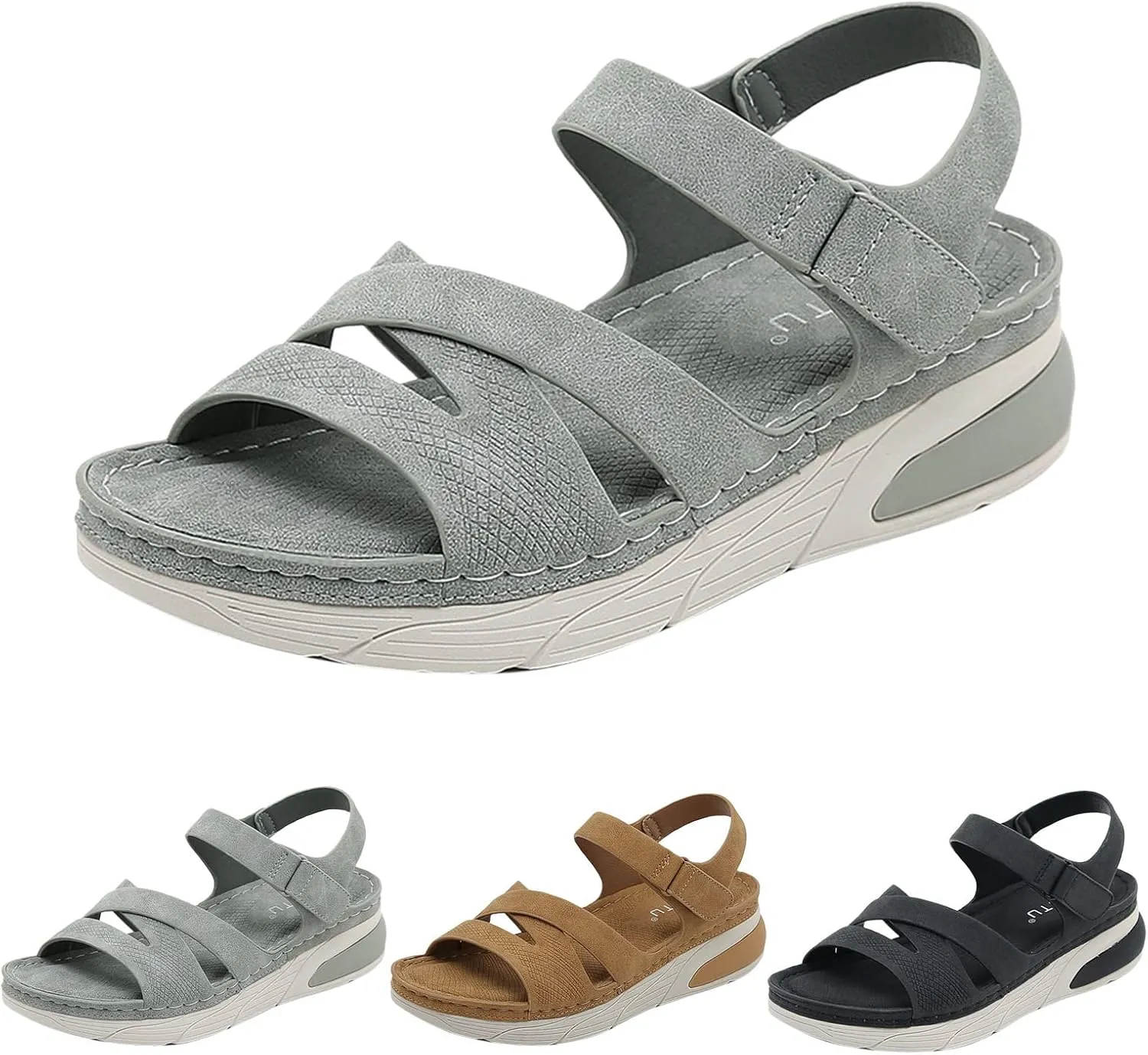 Women's Platform & Wedge Sandals Arch Support Sport Sandals Comfortable Walking Sandal with Adjustable Hooks