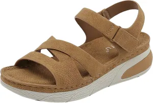 Women's Platform & Wedge Sandals Arch Support Sport Sandals Comfortable Walking Sandal with Adjustable Hooks