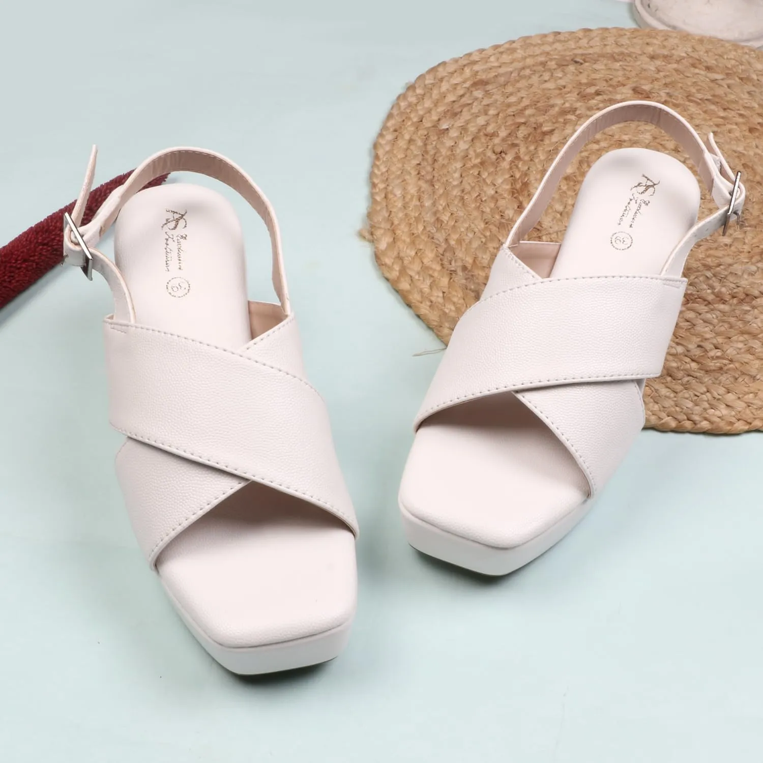 Women's Platform Wedge Sandal - Open Toe with Adjustable Ankle Strap, Comfortable Cushioned Footbed, Stylish Heels for Casual, Party, or Formal Wear