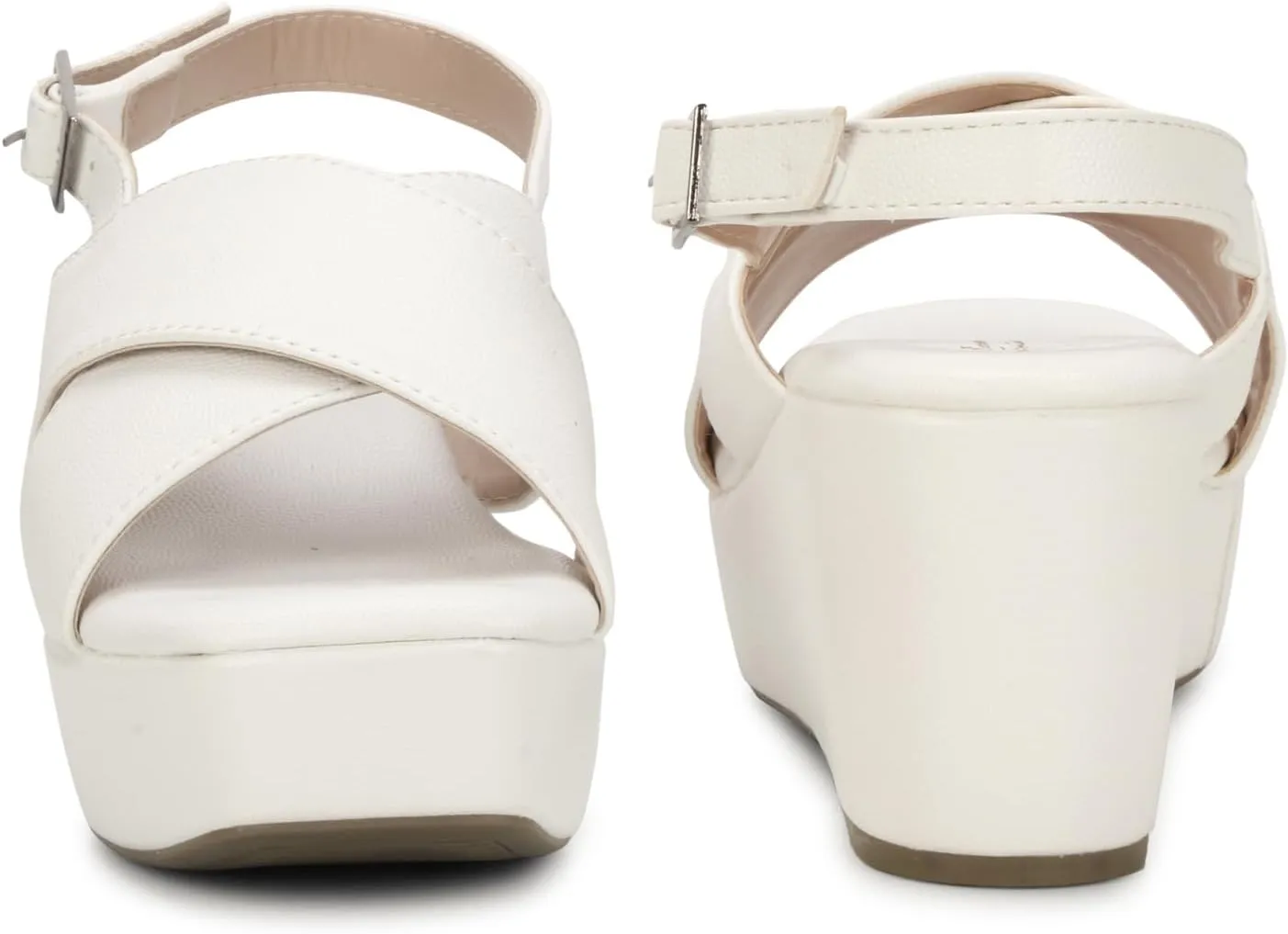Women's Platform Wedge Sandal - Open Toe with Adjustable Ankle Strap, Comfortable Cushioned Footbed, Stylish Heels for Casual, Party, or Formal Wear