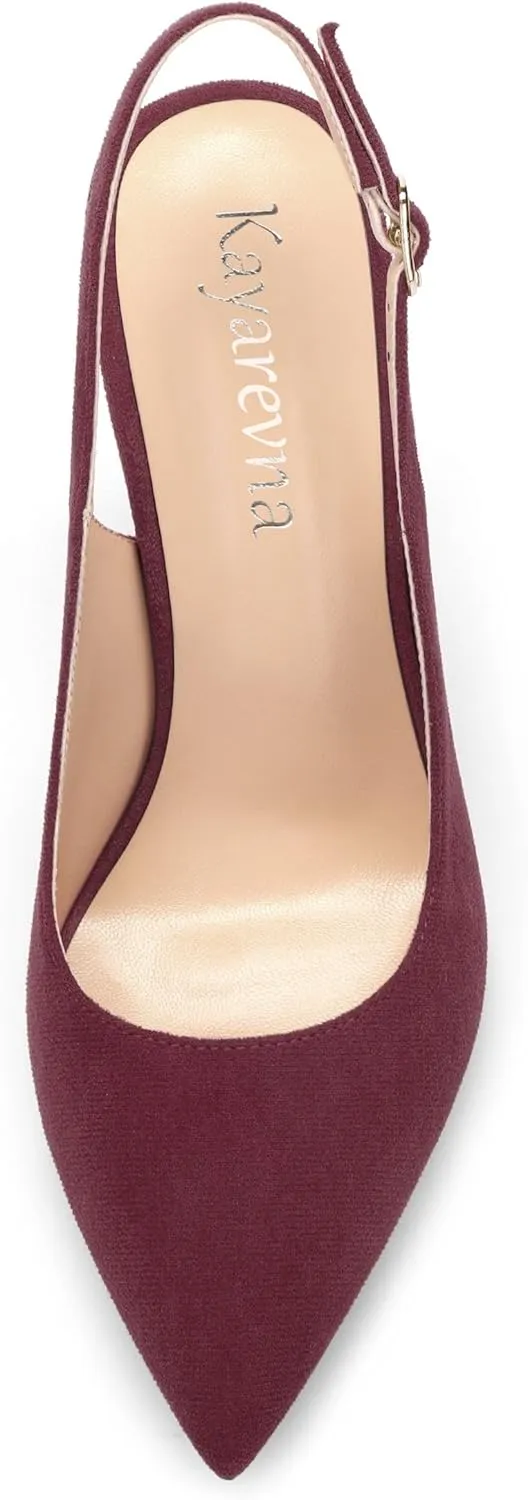 Women's Pointed Toe Slingback Heels, High Heel Shoes for Women