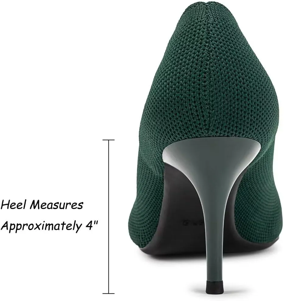 Women's Pumps Pointed Toe Kitten Heel Slip On Dressy Casual Shoes