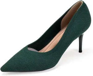 Women's Pumps Pointed Toe Kitten Heel Slip On Dressy Casual Shoes