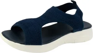 Womens Sandals Comfortable Dressy Knit Hollow Out Mesh Slides Sandals Open Toe Slingback Yoga Mat Non Slip Sandal for All Occasions: Casual, Work, Party