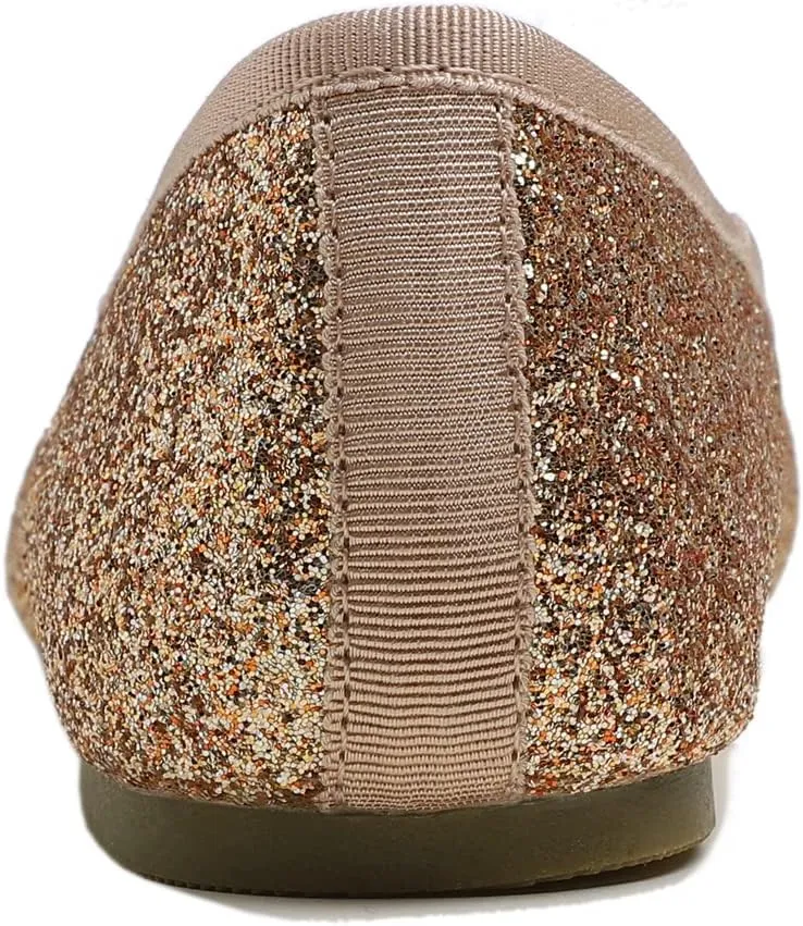 Women's Shiny Ballet Flats Sparkle Memory Foam Cushioned Colorful Glitter