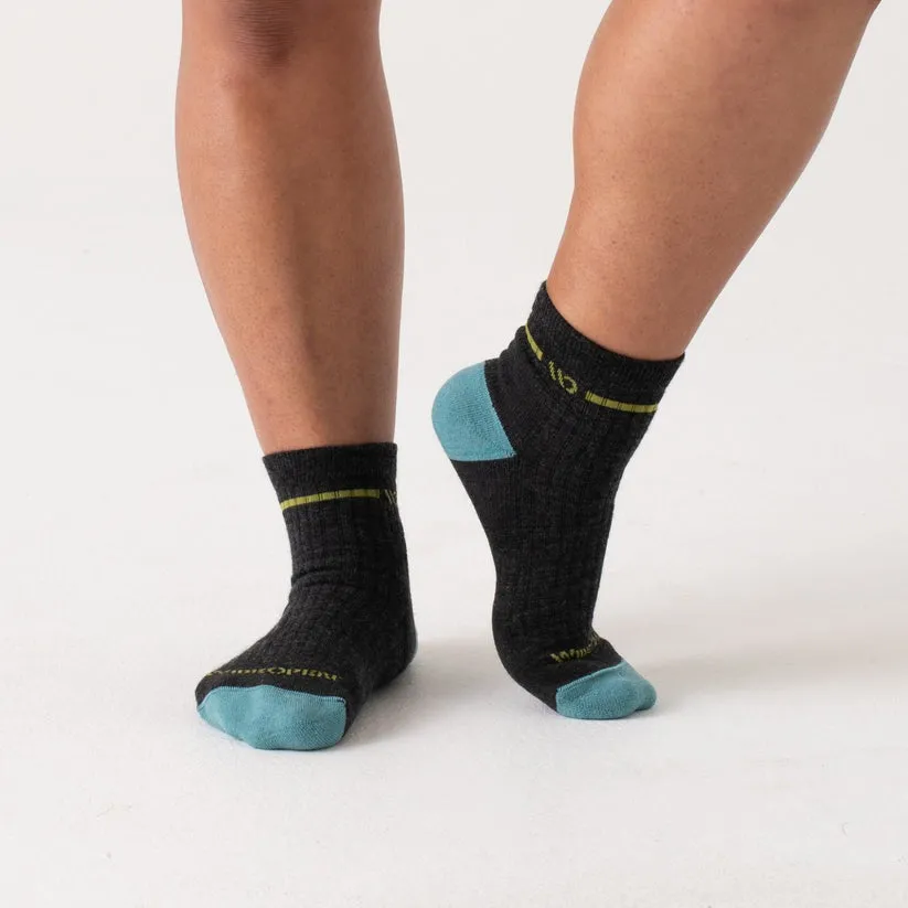 Women's Single Stripe Cushioned Quarter Sock