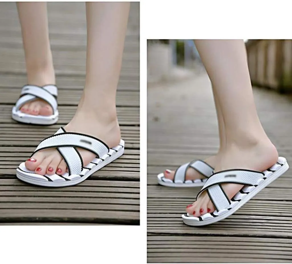 Women's Slippers Eva Ladies Home Massage Slippers Bathroom Couple Sandals and Slippers Massage Leisure Outdoor Beach Tide Drag Bathing Shoes (Color : B, Size : 38)