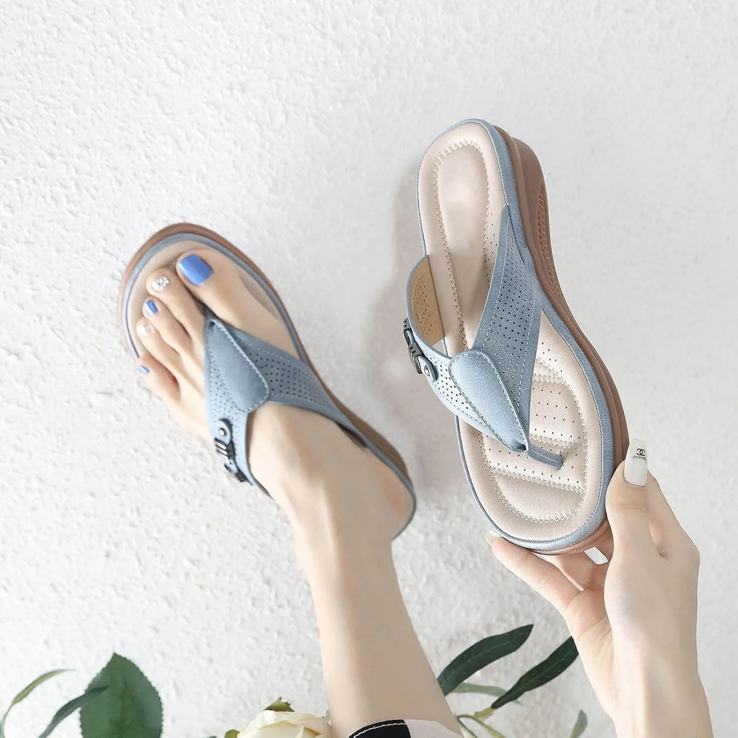 Women's Summer European And Fashion Flip Flops Casual Comfortable Sandals Lightweight Retro Animal Print Sandals Women