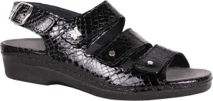 WOMEN's THANDIE BLACK 3 HOOK & LOOP SLINGBACK SANDAL